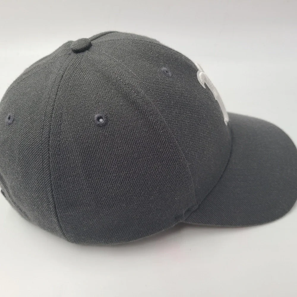 Boston Red Sox Hat Adjustable 47 Brand Gray White‎ MLB Baseball Wool Blend Men
